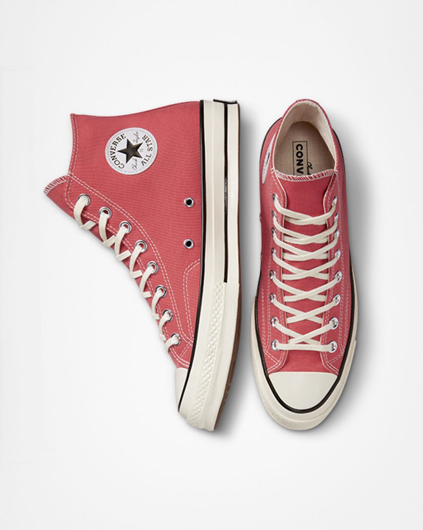 Tenisi Inalti Dama Converse Chuck 70 Vintage Panza Rosii Bej Negrii | RO QRU13E326